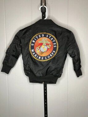Vintage Alpha Industries United States Marine Bomber Jacket Reversible Youth 3T
